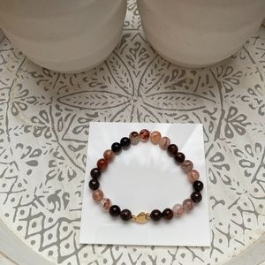 Red Phantom quartz beaded bracelet